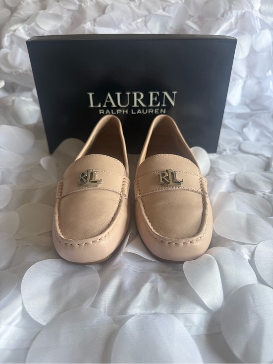 Ralph Lauren Shoes - Ralph Lauren Nude Leather RL Logo Loafers